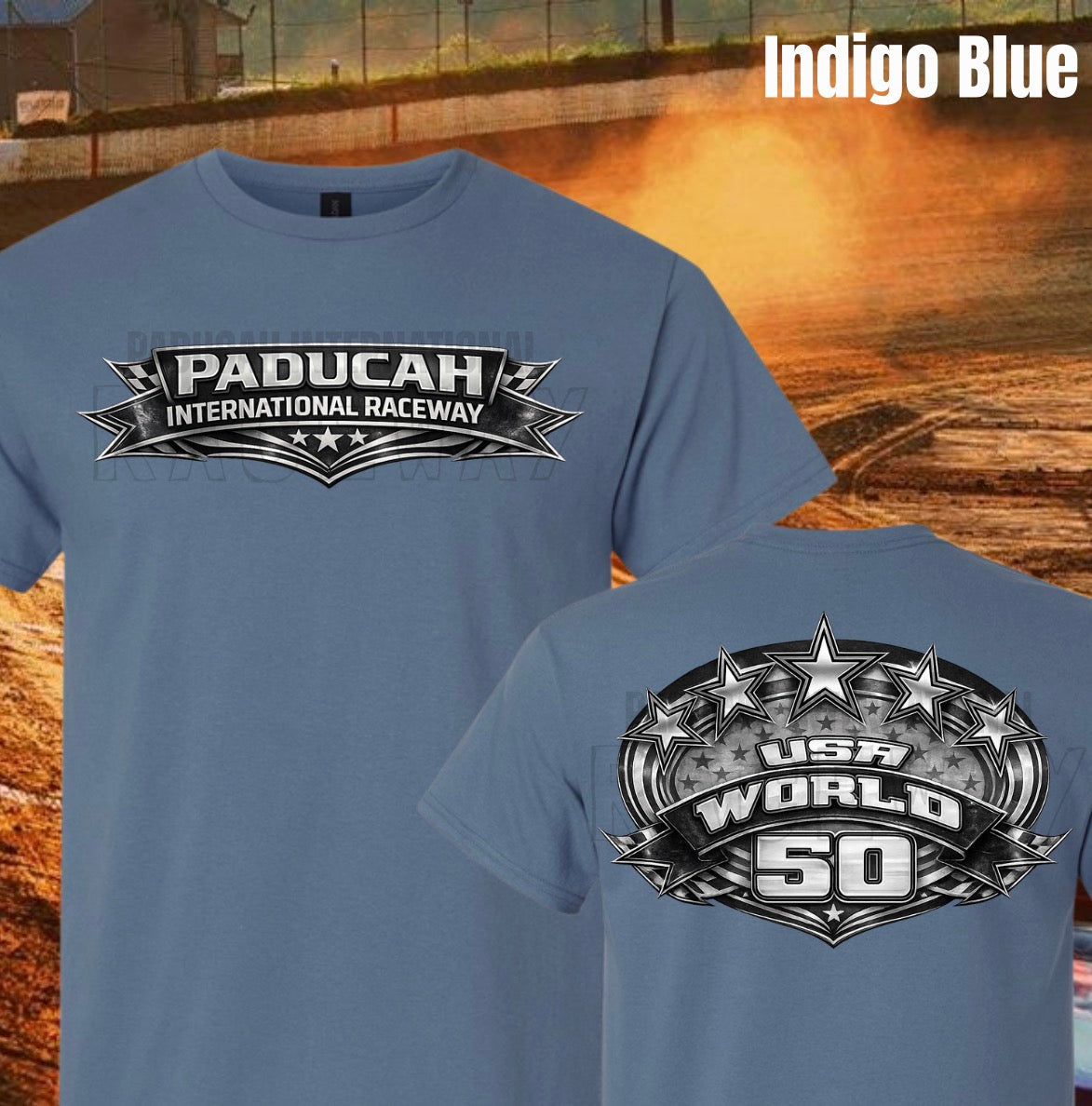 World 50 Gildan Tee- Black and White