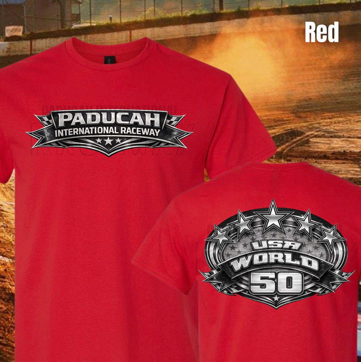 World 50 Gildan Tee- Black and White